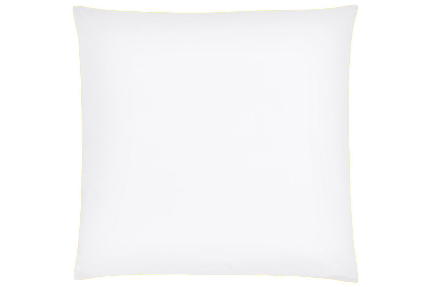 Minimal satin cushion cover in lemon