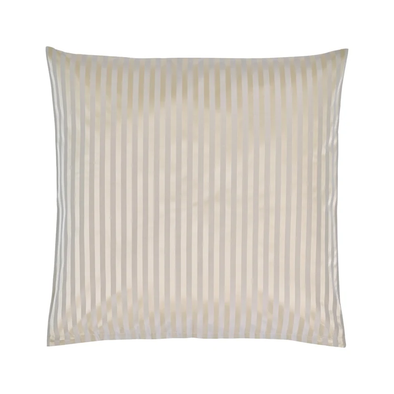 Cushion from the SETA COTONE bedding set with beige stripes by Christian Fischbacher